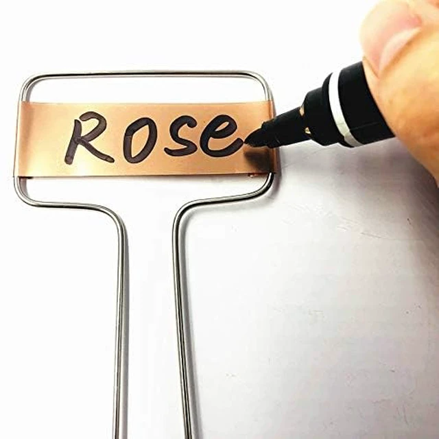 Alt view image 5 of 7 - Pack of 30 Copper Plant Labels for Garden, Metal Plant Markers Nameplate, Plant Tags for Outdoor and Potted Plants (10" x 2.6")