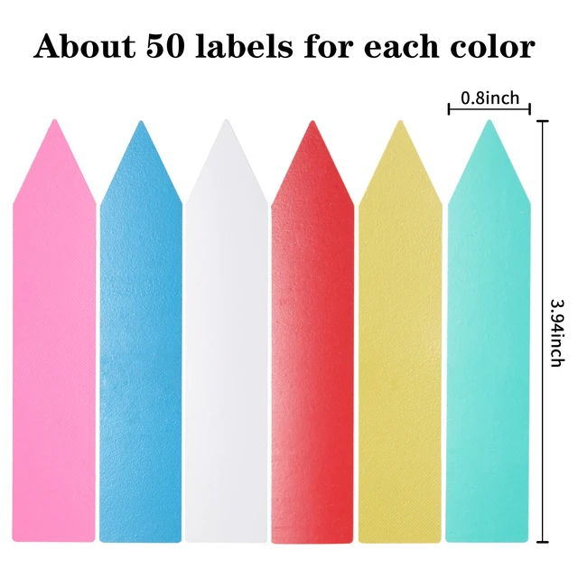 Alt view image 2 of 2 - 300 Pcs Plastic Plant Nursery Garden Labels 6 Colors 4 Inch Pot Marker Garden Stake Tags Waterproof Plant Markers