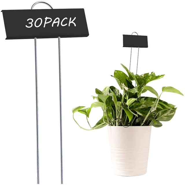 Main image of 30pcs Plant Labels for Outdoor Garden Waterproof Plant Markers for Outdoor Plants, 11inch Metal Plant Tags and Labels Garden Markers for Seedlings Herbs Vegetable Greenhouse Gifts (Black)