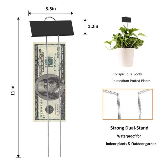 Alt view image 2 of 7 - 30pcs Plant Labels for Outdoor Garden Waterproof Plant Markers for Outdoor Plants, 11inch Metal Plant Tags and Labels Garden Markers for Seedlings Herbs Vegetable Greenhouse Gifts (Black)
