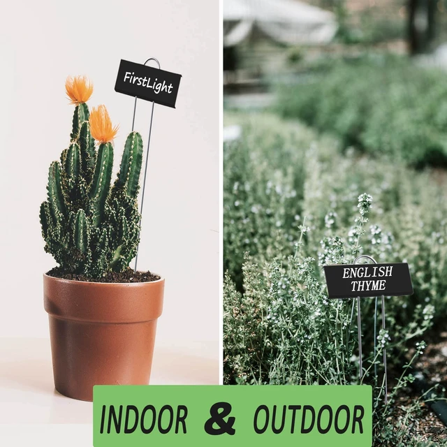 Alt view image 3 of 7 - 30pcs Plant Labels for Outdoor Garden Waterproof Plant Markers for Outdoor Plants, 11inch Metal Plant Tags and Labels Garden Markers for Seedlings Herbs Vegetable Greenhouse Gifts (Black)