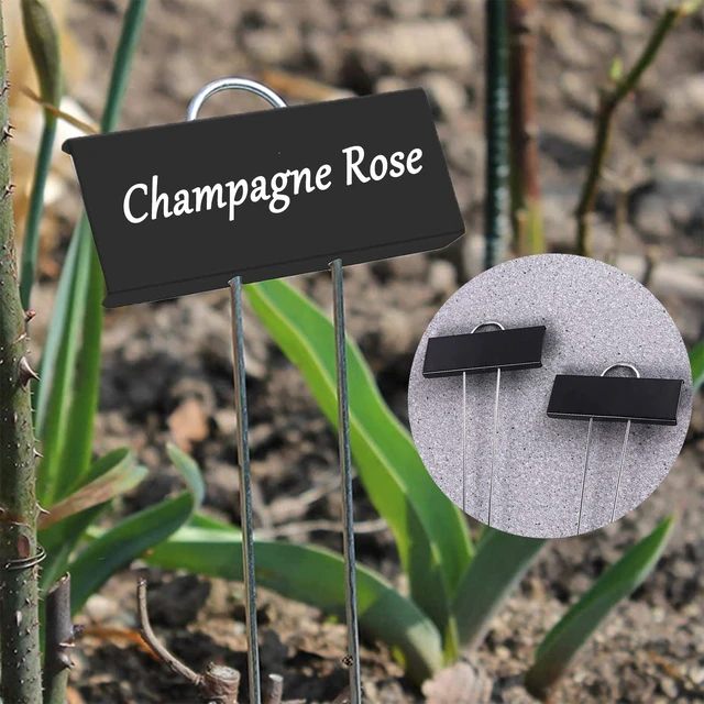 Alt view image 5 of 7 - 30pcs Plant Labels for Outdoor Garden Waterproof Plant Markers for Outdoor Plants, 11inch Metal Plant Tags and Labels Garden Markers for Seedlings Herbs Vegetable Greenhouse Gifts (Black)
