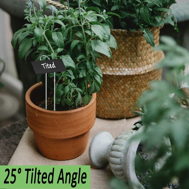 Alt view image 4 of 7 - 30pcs Plant Labels for Outdoor Garden Waterproof Plant Markers for Outdoor Plants, 11inch Metal Plant Tags and Labels Garden Markers for Seedlings Herbs Vegetable Greenhouse Gifts (Black)