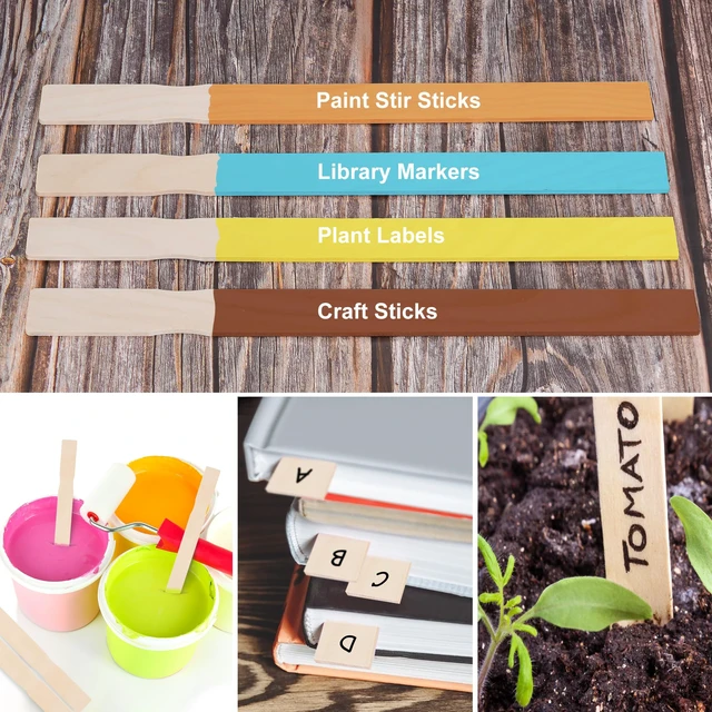 Alt view image 6 of 6 - 30 Pcs Wooden Paint Stirrers,12 Inch Mixing Sticks