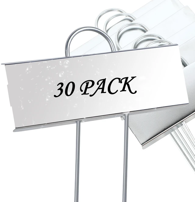 Main image of Metal Plant Labels, 30 Pack Garden Label Markers, Weatherproof Garden Stake Tags, Reusable Planting Gardening Markers, Silver
