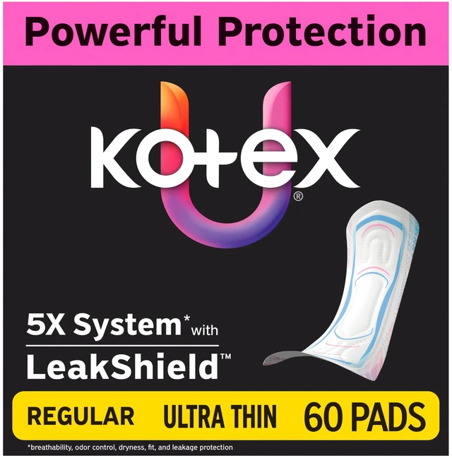 Main image of Ultra Thin Pads, Regular, 60 Count | Period Pad, Breathable Soft Touch Cover, Made Without Fragrance, Clean & Dry Feel, LeakShield Protection, Gravity Core