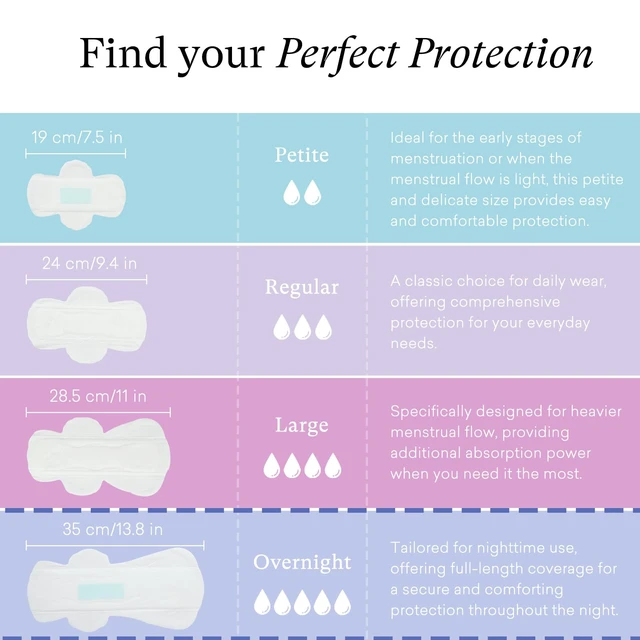 Alt view image 5 of 7 - Teens Maxi Period Pads with Wings for Tweens, Organic Cotton Sanitary Pads for Teens Girls 9-14, Long Overnight Size, 15 CT
