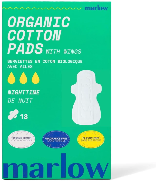 Main image of Organic Cotton Top Sheet Pads with Wings | Plastic & Toxin Free