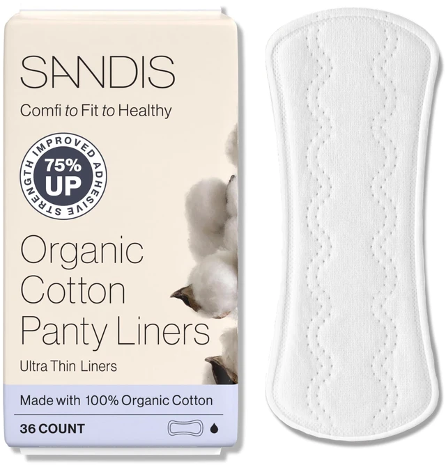 Main image of Premium 100% Organic Panty Liners - Chemical Free Cotton Ultra Thin Liner for Women | Feminine Sanitary Napkins Unscented Everyday Use Leak Protection (Regular, 36 Count, Wrapped)