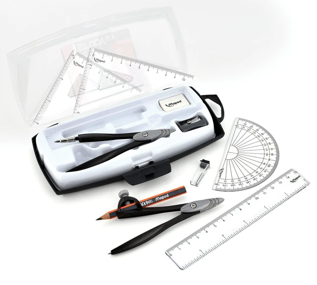 Alt view image 5 of 7 - Maped - Study - Geometry set - Metal - 10 Piece | Advanced Student Kit - Precision Drafting Tools - Durable and Ergonomic Design - Enhances Creativity for School