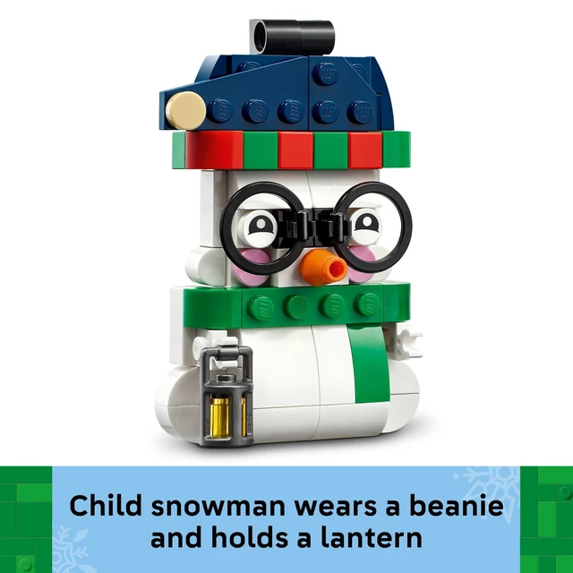 Alt view image 5 of 6 - Snowman Ornaments 40812 | Christmas Craft, Building Toys, Girls & Boys, Ages 6+, Christmas Tree Decoration with Hanging Rings, 168 pieces
