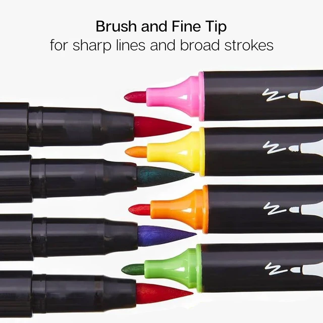 Alt view image 3 of 7 - PRO 445-24 Dual Twin-Tip Brush Pens, Multicolor, 24-Colors | Flexible Brush Tip & Fine Point Nib, Water-Based Blendable Ink, Non-Toxic & Acid-Free, Ideal For Calligraphy & Sketching