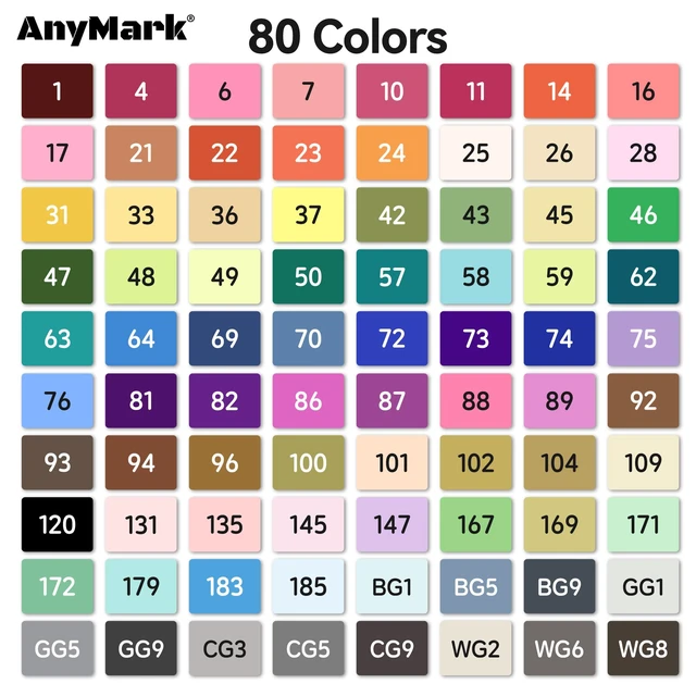 Alt view image 5 of 6 - Alcohol Markers, 80 Colors Dual Tip Art Coloring Markers Set | Alcohol Based Markers for Adult Book Drawing Sketching Painting, Chisel & Fine, Black Penholder