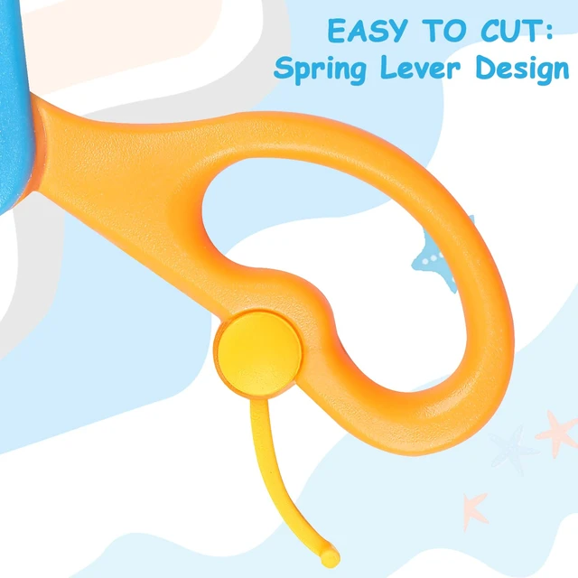 Alt view image 4 of 7 - Safety Scissors For Toddler, Kids, Children - Plastic, Dual-Color Preschool Training Scissors(3 Pack), Paper Cutting(96 Pcs) Set For Paper Craft Supplies
