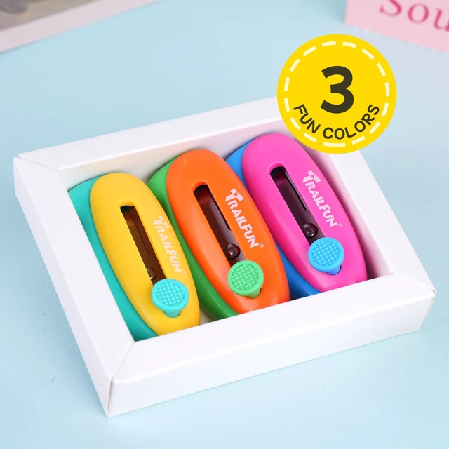 Alt view image 6 of 7 - Toddler Safety Scissors, 3 Pcs Retractable Craft Tools, Ages 3-7 | Retractable design, small-hand cutting tools, preschool crafts and art activities