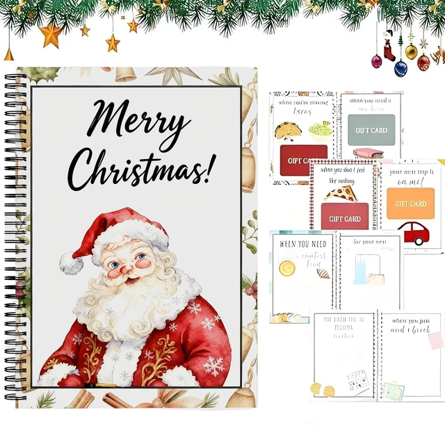Main image of Christmas Gift Card Book for Adults,Merry Christmas Gift Cards - 39 Cards/Surprises On Every Page,5x7 Color Spiral Bound Card Book DIY Personalized Greeting Card for Family Students Friends Xmas Gifts