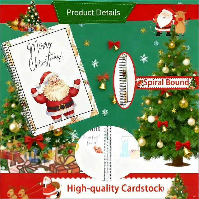 Alt view image 4 of 5 - Christmas Gift Card Book for Adults,Merry Christmas Gift Cards - 39 Cards/Surprises On Every Page,5x7 Color Spiral Bound Card Book DIY Personalized Greeting Card for Family Students Friends Xmas Gifts