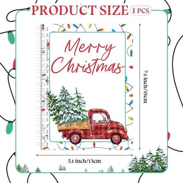 Alt view image 2 of 6 - Christmas Gift Card Book 7 x 5 Inch Merry Christmas Booklet Organizer Greeting Card Album Keeper Personalized Gift for Merry Xmas Party Supplies(1 Pcs,Red Truck)