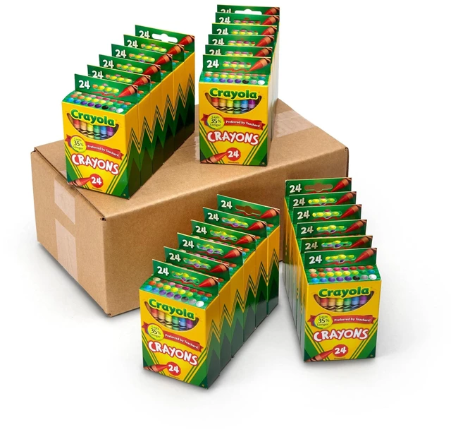 Main image of Crayons Bulk (24 Packs), Teacher Classroom Must Haves & Essentials | School Supplies for Kids, Teacher Gifts, Ages 3+