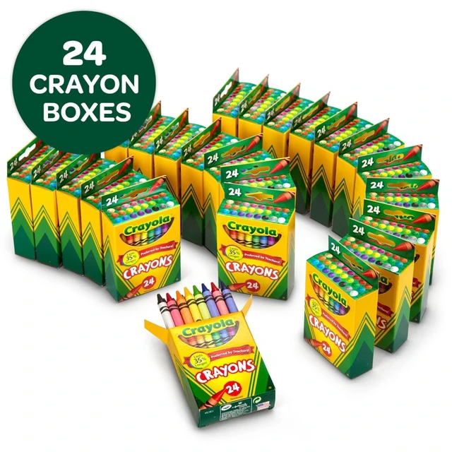 Alt view image 3 of 7 - Crayons Bulk (24 Packs), Teacher Classroom Must Haves & Essentials | School Supplies for Kids, Teacher Gifts, Ages 3+