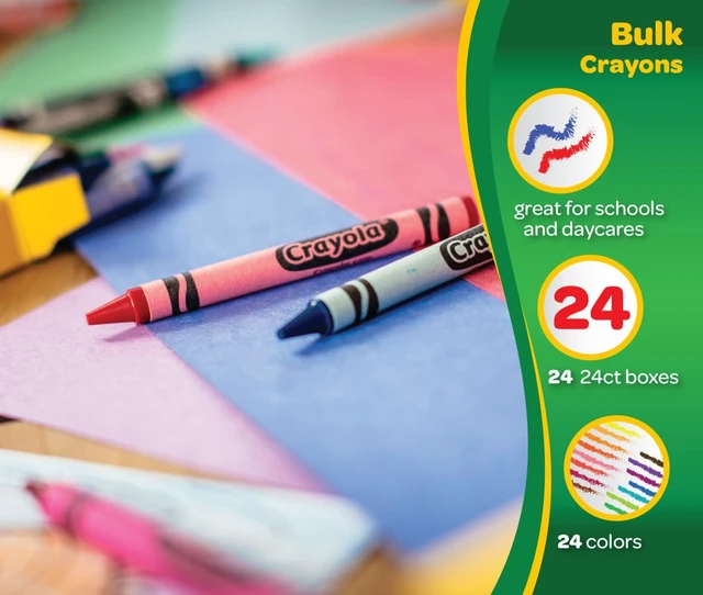 Alt view image 4 of 7 - Crayons Bulk (24 Packs), Teacher Classroom Must Haves & Essentials | School Supplies for Kids, Teacher Gifts, Ages 3+