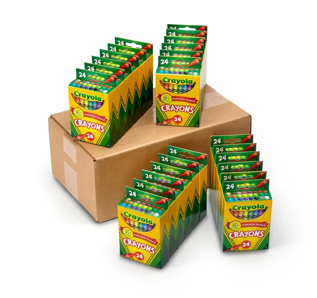 Alt view image 2 of 7 - Crayons Bulk (24 Packs), Teacher Classroom Must Haves & Essentials | School Supplies for Kids, Teacher Gifts, Ages 3+