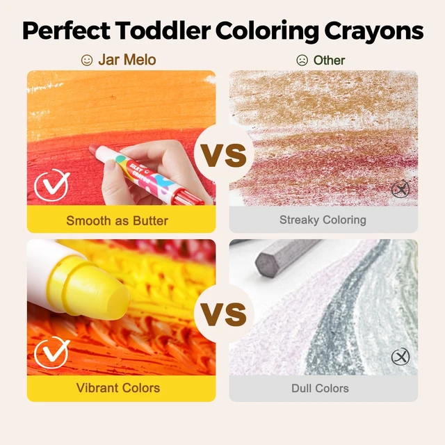 Alt view image 3 of 6 - Jumbo Crayons for Toddlers, 12 Colors TwistJoy Washable Crayon | Ultra-Silky, Non-Toxic, Easy to Hold, Safe for Babies, Children's Gift, Back to School