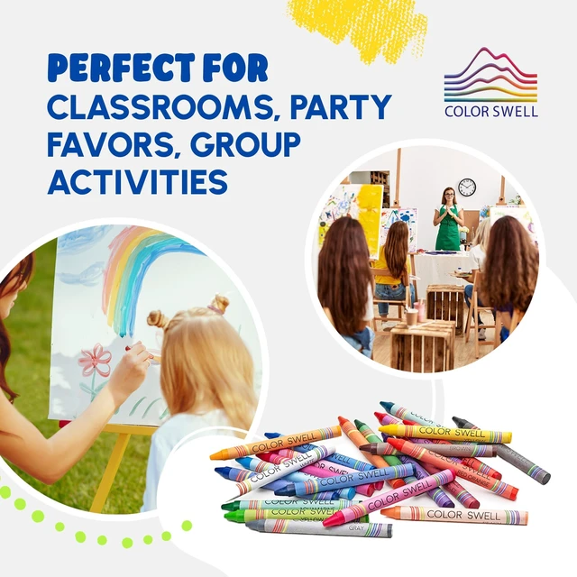 Alt view image 3 of 7 - Bulk Crayons, 6 Packs, 24 Colors Per Pack (144 Total)