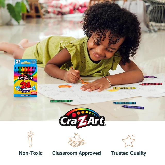 Alt view image 5 of 5 - Bulk Crayons, 12 Packs of 24 Count Washable Crayons, School Supplies, Classroom Supplies, Teacher Bulk Pack