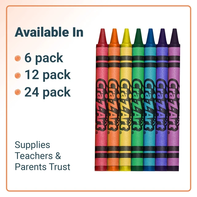 Alt view image 3 of 5 - Bulk Crayons, 12 Packs of 24 Count Washable Crayons, School Supplies, Classroom Supplies, Teacher Bulk Pack