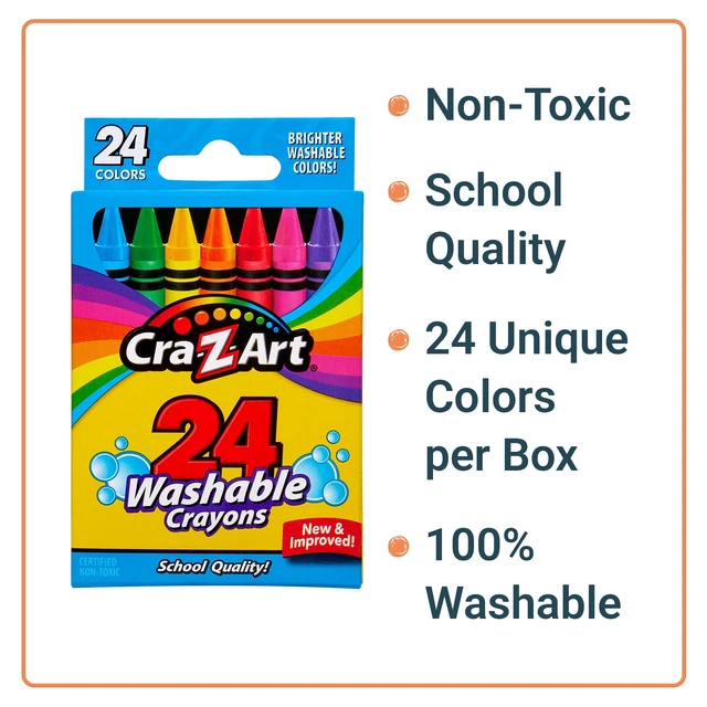 Alt view image 4 of 5 - Bulk Crayons, 12 Packs of 24 Count Washable Crayons, School Supplies, Classroom Supplies, Teacher Bulk Pack