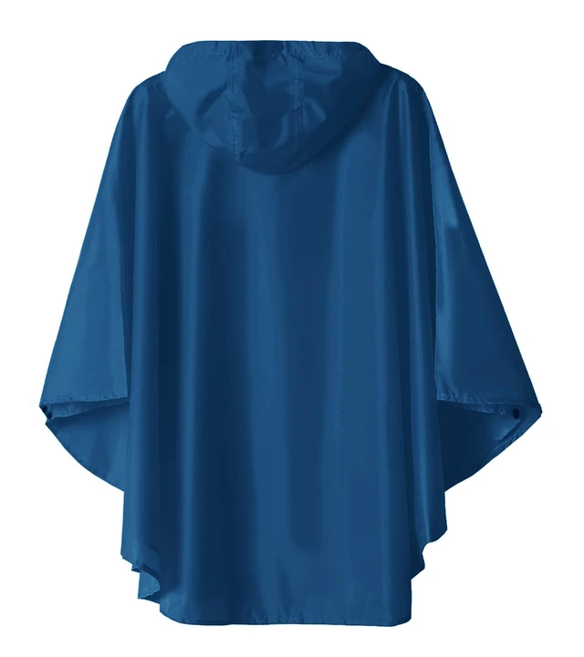 Alt view image 3 of 5 - Lightweight Kids Rain Poncho Jacket Waterproof Outwear Rain Coat Navy X-Large
