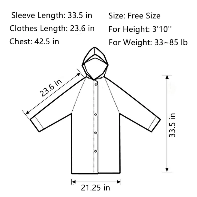 Alt view image 3 of 7 - Rain Poncho for Kids Raincoat, 2-5 Pack Reusable EVA Rain Coats for 6-14 Boys Girls, Rain Jackets Gear with Hood (White+Blue)
