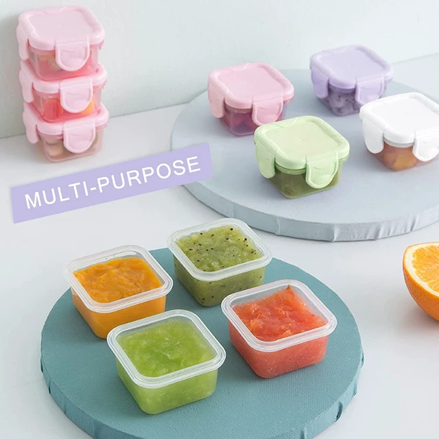 Alt view image 3 of 7 - 6Pcs Mini Food Storage Containers, Leakproof Lids, Condiment Sauce Containers, Mini Freezer Storage Containers Airtight Containers, Dishwasher Freezer and Microwave Safe, 2oz