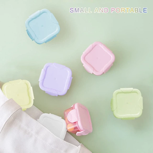 Alt view image 7 of 7 - 6Pcs Mini Food Storage Containers, Leakproof Lids, Condiment Sauce Containers, Mini Freezer Storage Containers Airtight Containers, Dishwasher Freezer and Microwave Safe, 2oz