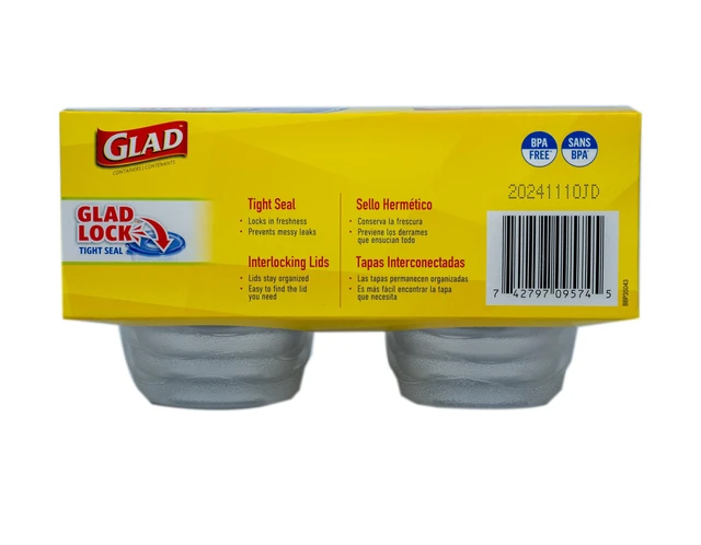 Alt view image 5 of 5 - GladWare Mini Round Food Storage Containers with Lids, 4 Oz, 8 Count | BPA-free plastic, lock-tight seal, reusable and stackable, snacks and portion control