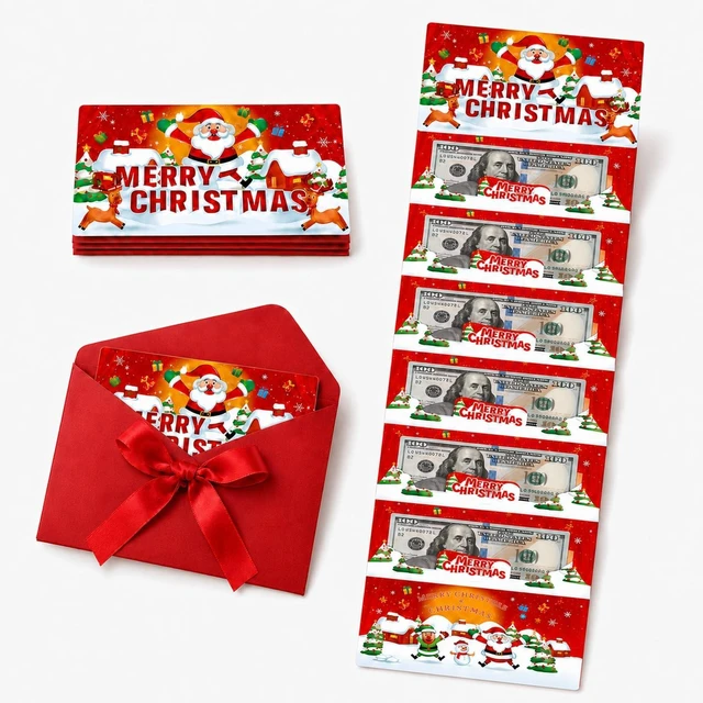 Main image of Christmas Gift Card Book for Adults, Money Holder for Cash Gift | Paper Multi-Slot Holder, 34.39 In, For Money Gift Ideas, Cash Gift Ideas And Gift Envelopes For Cash Christmas Gifting