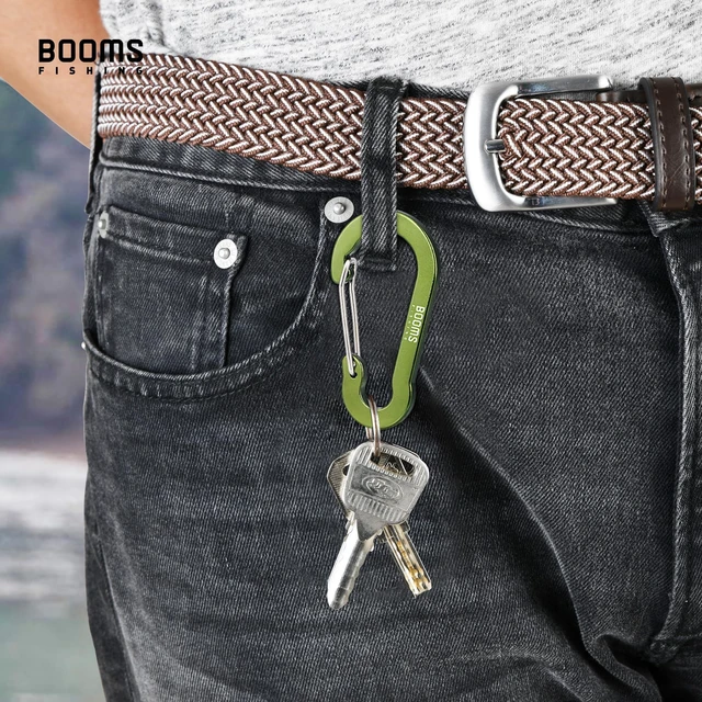 Alt view image 3 of 7 - CC5 Multi-Use Carabiner Clips, 10 Pack 2.7" Small Caribeener Clips, Mini Keychain Caribeaner Clip, Aluminum D Ring Carabiners, Green