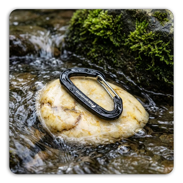 Alt view image 7 of 7 - 15kN Heavy Duty Wiregate Carabiners Clips, Wire Gate Spring Snap Quick Draws, for Camping Hiking, Hammocks, Aluminium Caribeaners for Backpacking and Dog Leash, 4Pack, Black, Medium Size
