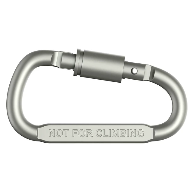 Alt view image 4 of 4 - Premium Aluminum D-Ring Locking Carabiners (Pack of 6) - Lightweight & Durable for Hiking, Camping, Keychains, Dog Leashes & More - NOT for Climbing