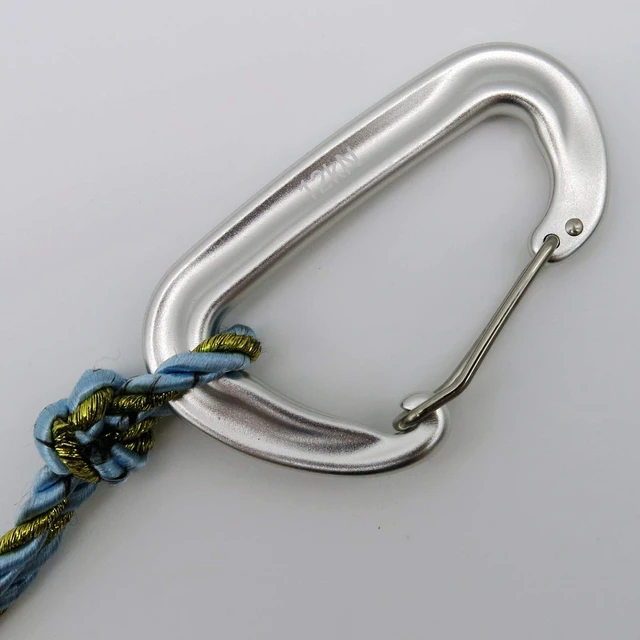 Alt view image 5 of 5 - 12kN 3.2"x2" Heavy-Duty Carabiner Clips - Durable, Lightweight Aluminum Alloy Carabiners for Hiking, Camping, Keychains, Dog Leashes, Hammocks & More(Wire gate,2 Silver)