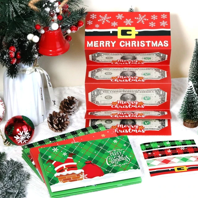 Alt view image 6 of 7 - 6Pcs Christmas Money Holders Cards Booklet for Christmas Cash Gifts | 6-Slot each Bill & Gift Card Holder for Xmas Gifts, Xmas Money Holder for Cash Gift Ideas