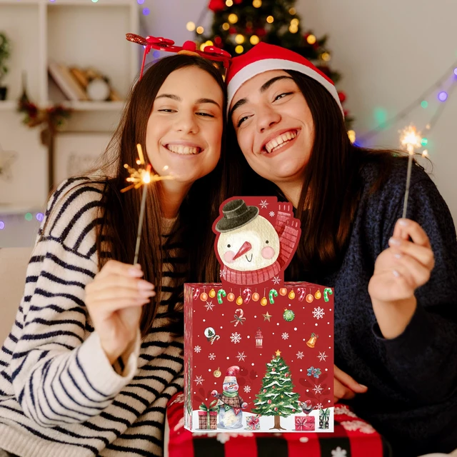 Alt view image 6 of 7 - Christmas Party Surprise Gifts, Christmas Money Box for Cash Pull, Xmas Money Pull Box with Snowman Card and Transparent Bags, Xmas Cash Pull Boxes, Cash Pull Box for Kids Adults