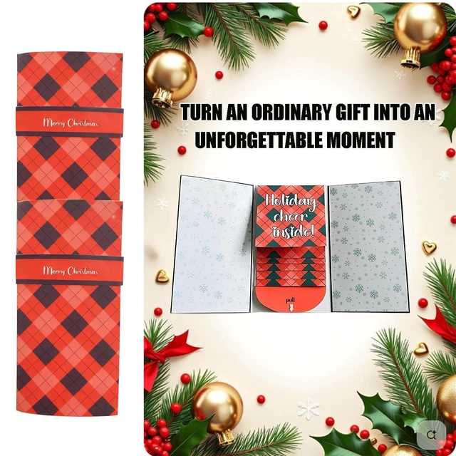 Alt view image 5 of 6 - Handmade Waterfall Christmas Gift Card Booklet, Christmas Envelope Booklet for Cash, ChristmasGifts Card Book, Xmas Holiday Party Supplies Gifts for Family Friends (2pcs)