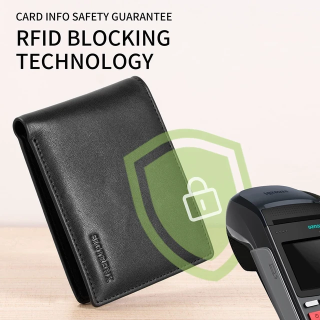 Alt view image 4 of 6 - Leather Wallets for Men, Genuine Leather Mens Wallet Bifold Rfid Blocking with 2 ID Windows (Black)