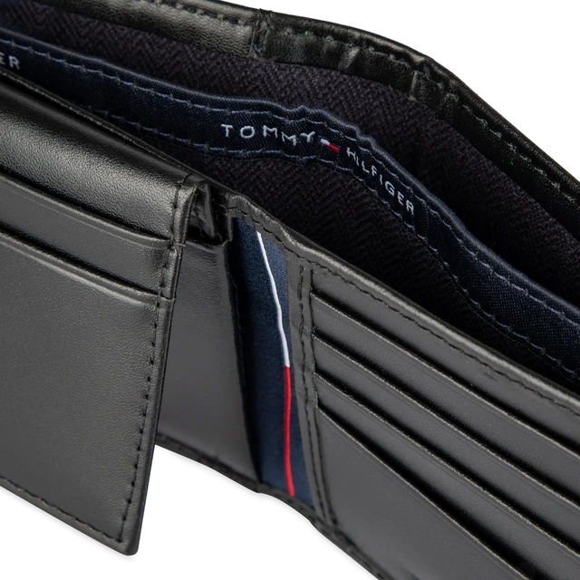 Alt view image 3 of 5 - mens Slim Leather Passcase Wallet With Removable ID Window Black Cambridge