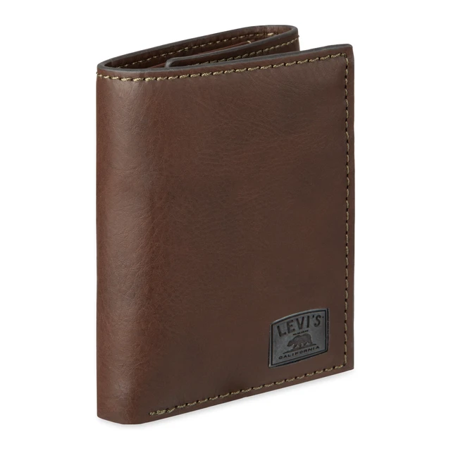 Alt view image 2 of 7 - Men's Trifold Wallet-Sleek and Slim Includes Id Window and Credit Card Holder, Brown Stitch, One Size