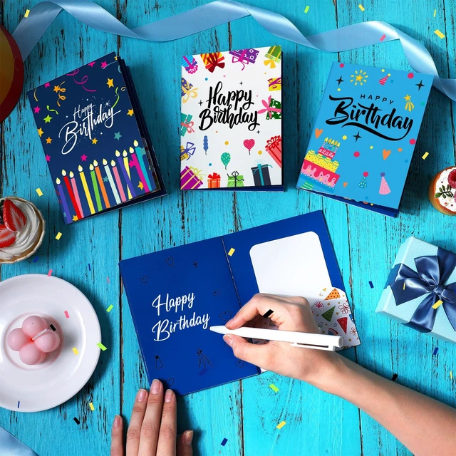 Alt view image 6 of 7 - 4 Set Birthday Gift Card Booklet Mini Money Holder Book | Multiple Slots for Cash, Booklet Party Favors, Surprise Card Sleeve Book, Teacher Employee Appreciation Gift, Folding Design