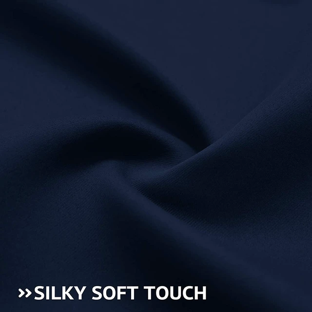 Alt view image 6 of 7 - Grommet Blackout Room Darkening Navy Blue Curtains 84 inch Length | Light Blocking,Insulated Thermal,Curtains for Bedroom/Living Room,Thick Polyester Window Drapes,52x84 inches,2 Panels