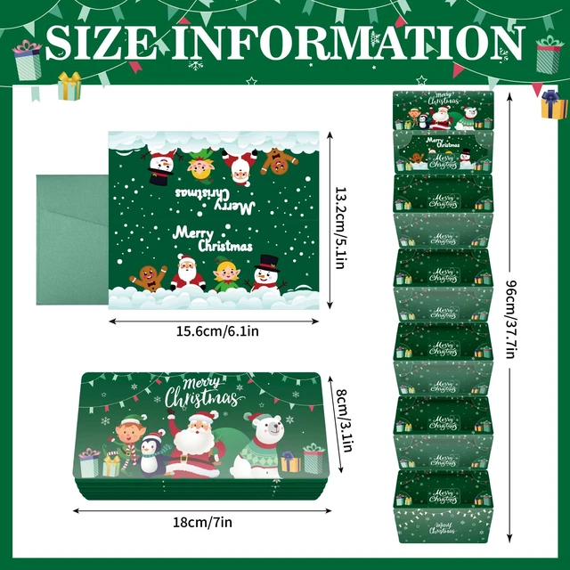 Alt view image 2 of 6 - 2PCS Christmas Money Gift Cards Envelope for Cash, Money Holder with 10 Slots for Cash, Surprise Christmas Xmas Party Gifts for Men Women Girls Boys